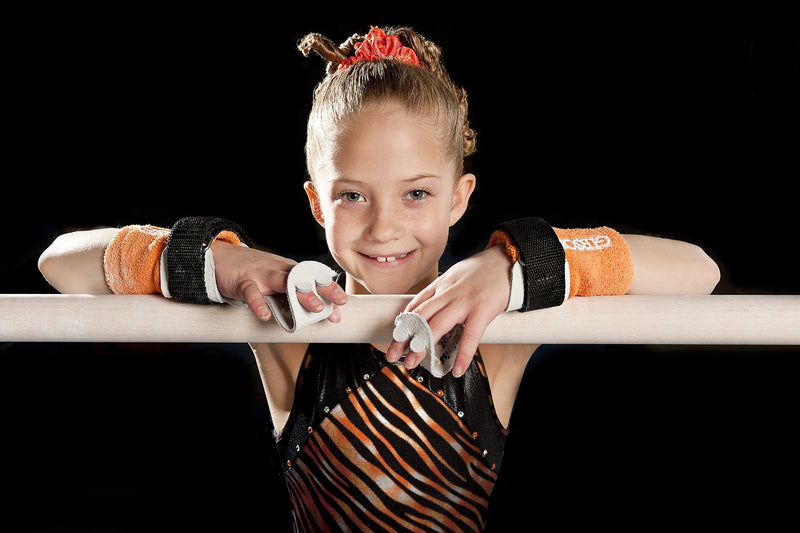 Gibson Rainbow Gymnastics Hand Grips, MADE IN USA Large Black - BeesActive Australia