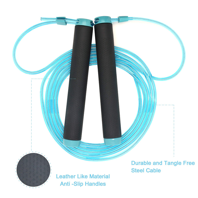 Kribon Elegant and Modern Skipping Rope , Jump Rope for Women and Man , Adjustable 3M Training Cable with Bearing Steel Wire for Boxing , Weight Loss and Fitness Gym , Rope Working out , Skip and Exercises Ropes. - BeesActive Australia