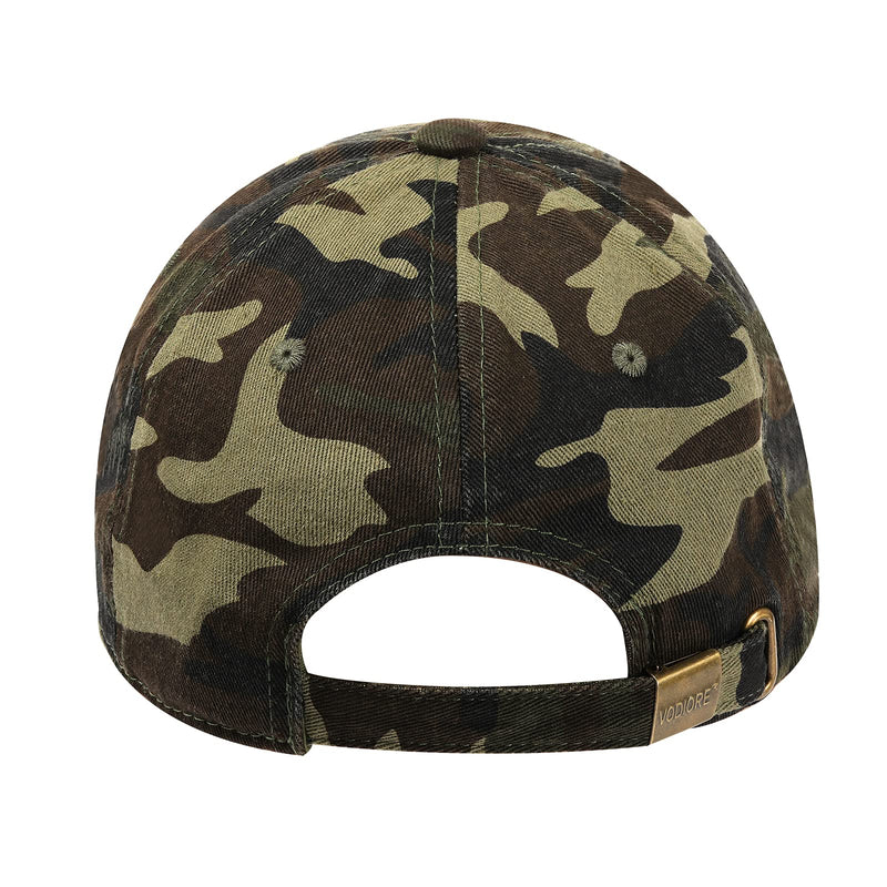 VODIORE American Flag Cap Embroidered USA Distressed Baseball Cap Dad Hat Green Camouflage - BeesActive Australia