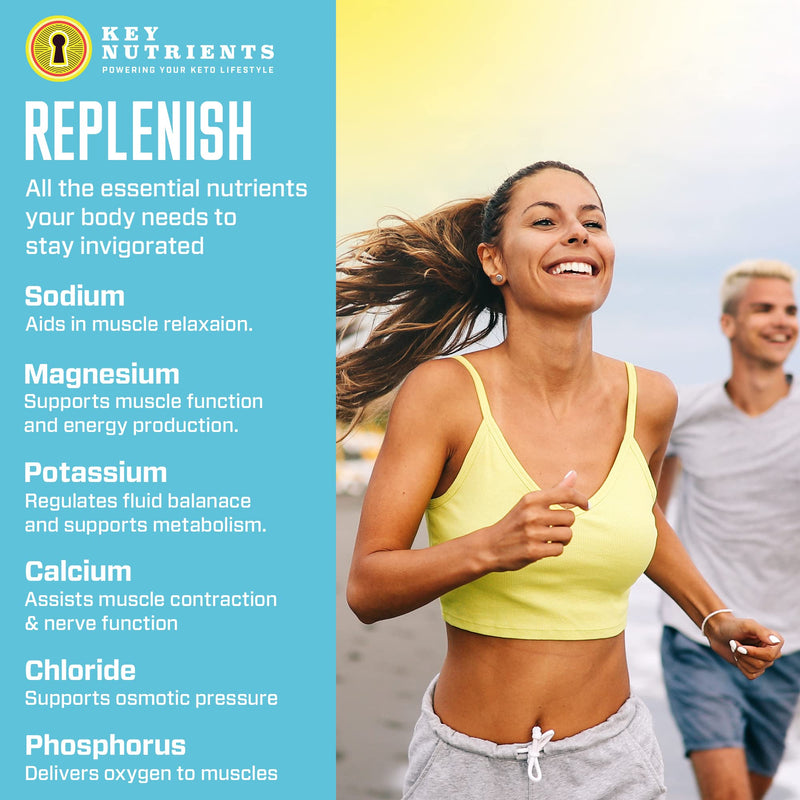 KEY NUTRIENTS Electrolytes Powder No Sugar - Refreshing Lemonade Electrolyte Drink Mix - Hydration Powder - No Calories, Gluten Free - Powder and Packets (20, 40 or 90 Servings) - BeesActive Australia