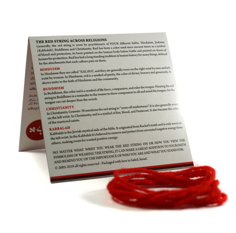 The Original Kabbalah Red String Bracelet from Israel - Red String Bracelet Pack 60 Inch Red String for up to 7 Evil Eye Protection Bracelets - Prayer, Blessing & Instructions Included! - BeesActive Australia