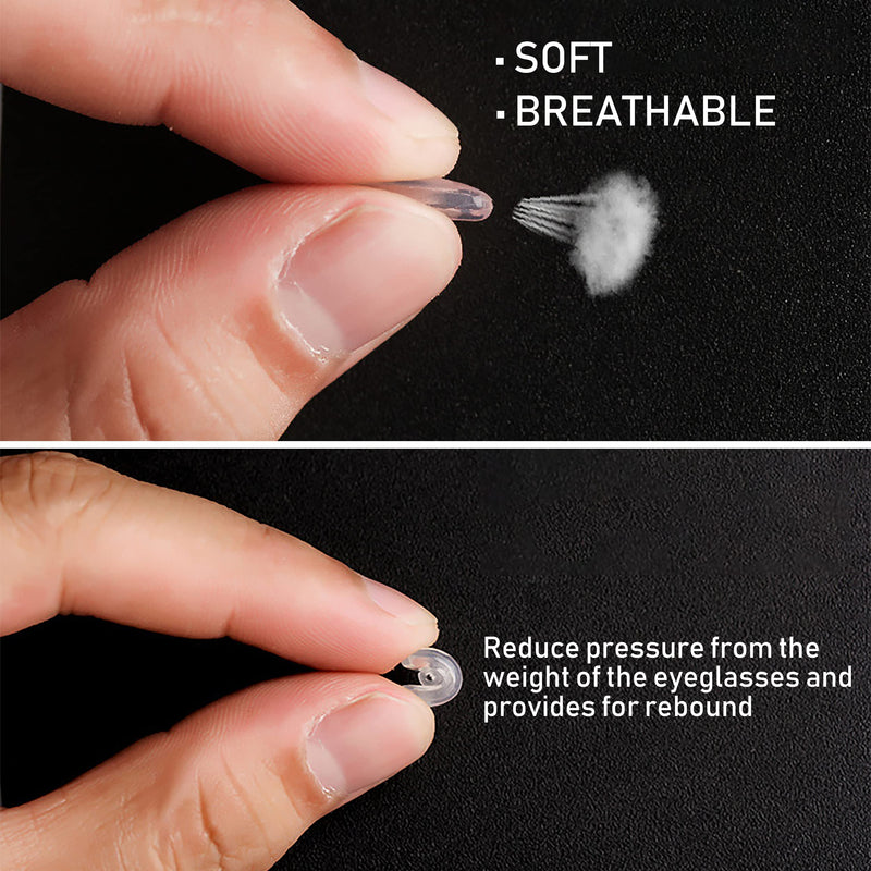 30 Pairs Eyeglass Repair Kit,Soft Silicone Glasses Nose Pads Screw-in Glasses Nose Pads with Screws Screwdriver Tweezers Cleaning Cloth - BeesActive Australia