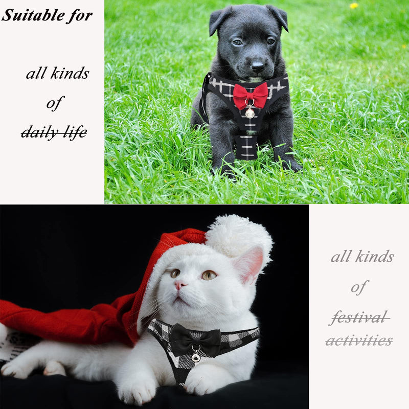 BLUWTE Cat Harness and Leash Set for Escape Proof ,Breathable Dog Harness,Pet Harness,Adjustable Mesh Vest Harness for Puppy Cat Rabbit Black XX-Small - BeesActive Australia