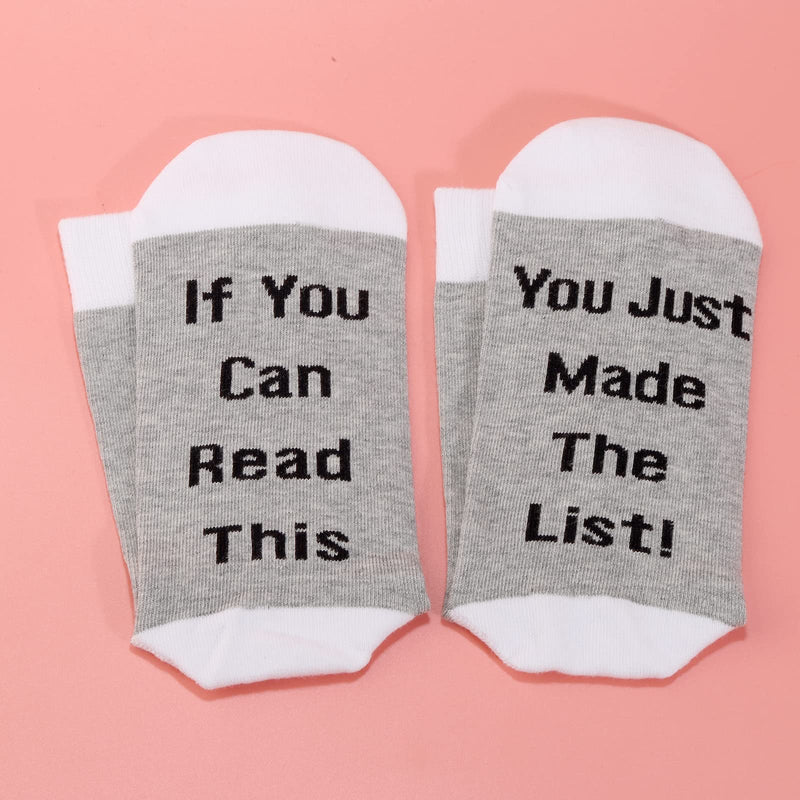 LEVLO Funny Jericho Wrestling Wrestler Lovers Gifts If You Can Read This You Just Made The List Socks 2 Pairs-mid Calf-1 - BeesActive Australia