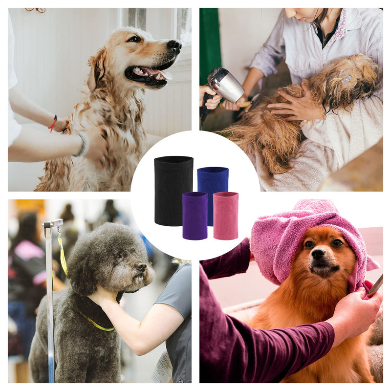 AIEX 4pcs Dog Ear Cover, Soft Cotton Material Dog Sound Proof Ear Muffs Colorful Dog Ear Protection for Keep Warm Noise Reduction Relaxation - BeesActive Australia