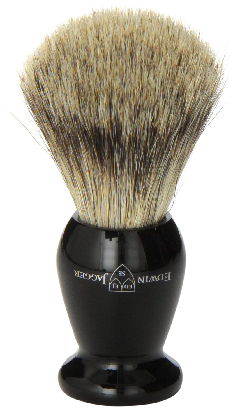 Edwin Jagger Best Badger Hair Shaving Brush with Drip Stand - Medium, Imitation Ebony - BeesActive Australia