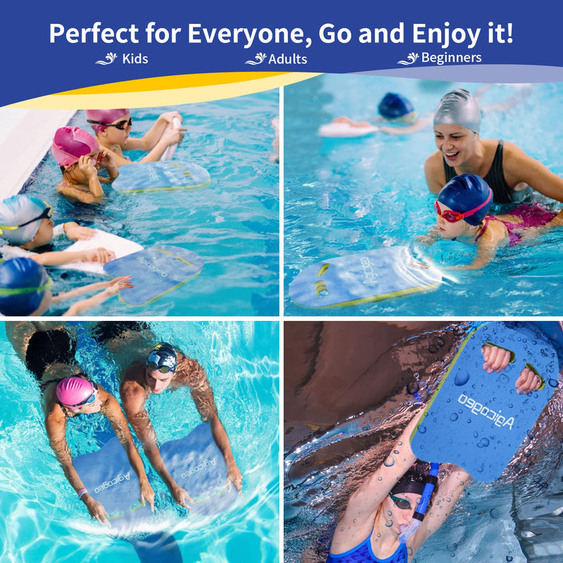 Agicogeo Swimming Training Kickboard for Adults, High Buoyancy Swim Kickboard for Kids, Swimming Class Pool Aids Float Equipment Blue - BeesActive Australia