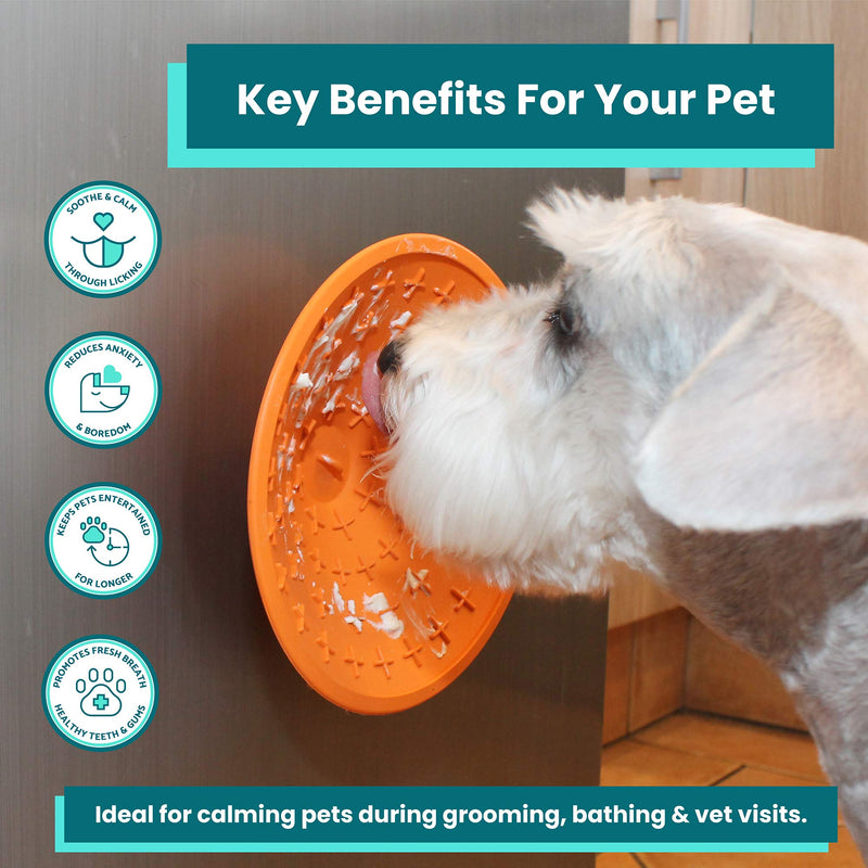 Lickimat Splash, Dog Slow Feeder Bowls Lick Mat, Boredom Anxiety Reducer, Sticks to Smooth Surface; Perfect for Food, Treats, Yogurt, or Peanut Butter. Fun Alternative to a Slow Feed Dog Bowl! Turquoise - BeesActive Australia