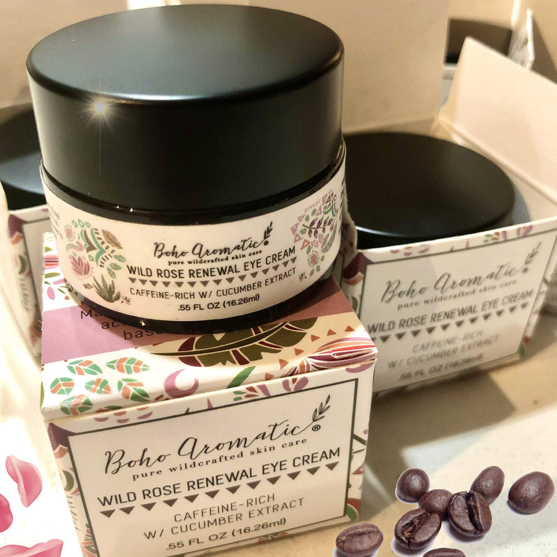 BOHO AROMATIC | Wild Rose Renewal Eye Cream | Natural & Organic Eye Cream | High Performance | Botanical Anti-aging Eye gel for dark circles and puffiness | Control Eye wrinkles and fine lines - BeesActive Australia