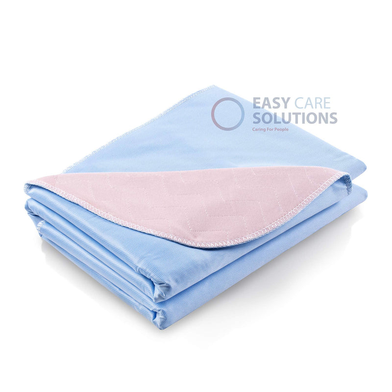 Easy Care Solutions | Washable Bed Pad Protector | Without Tucks/Flaps | 85 cm x 90 cm | 3 litres Absorbency | Reusable Pink Bed Pads| - BeesActive Australia