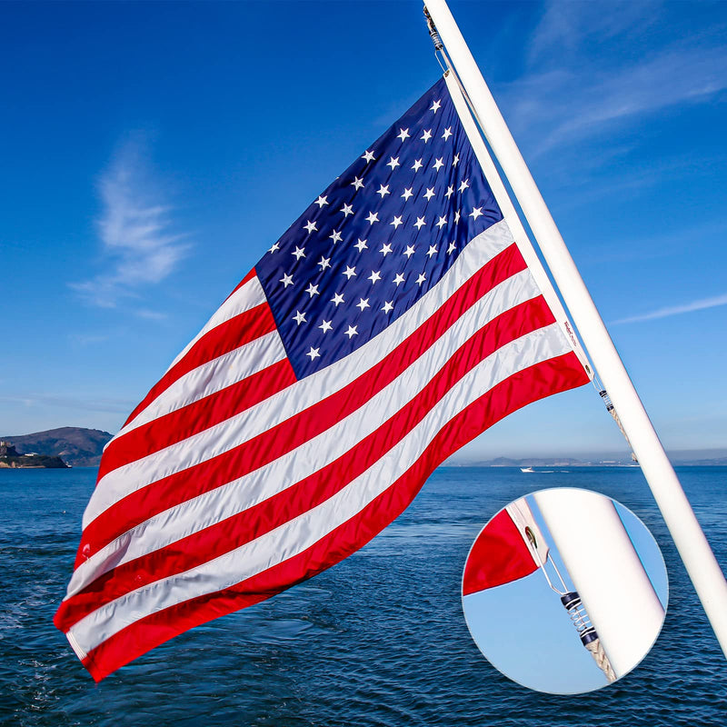 Moxweyeni Fishing Flag Clips Stainless Steel Marine Boat Flag Clips for Halyards Outrigger Lines Antennas Stern Lights Flagpole Rope 4 - BeesActive Australia