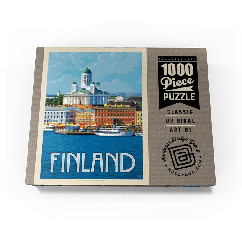 Finland: Helsinki, Vintage Poster - Premium 1000 Piece Jigsaw Puzzle for Adults 1000 Pieces - BeesActive Australia