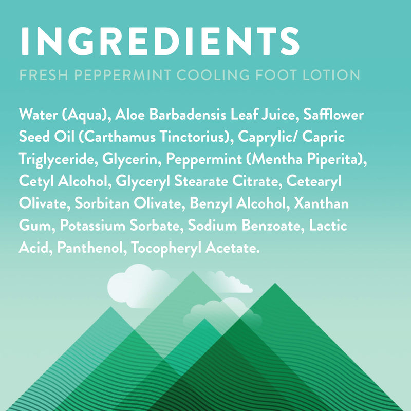 Little Moon Essentials Cooling Foot Lotion, Fresh Peppermint, 2 oz. 2 Ounce - BeesActive Australia