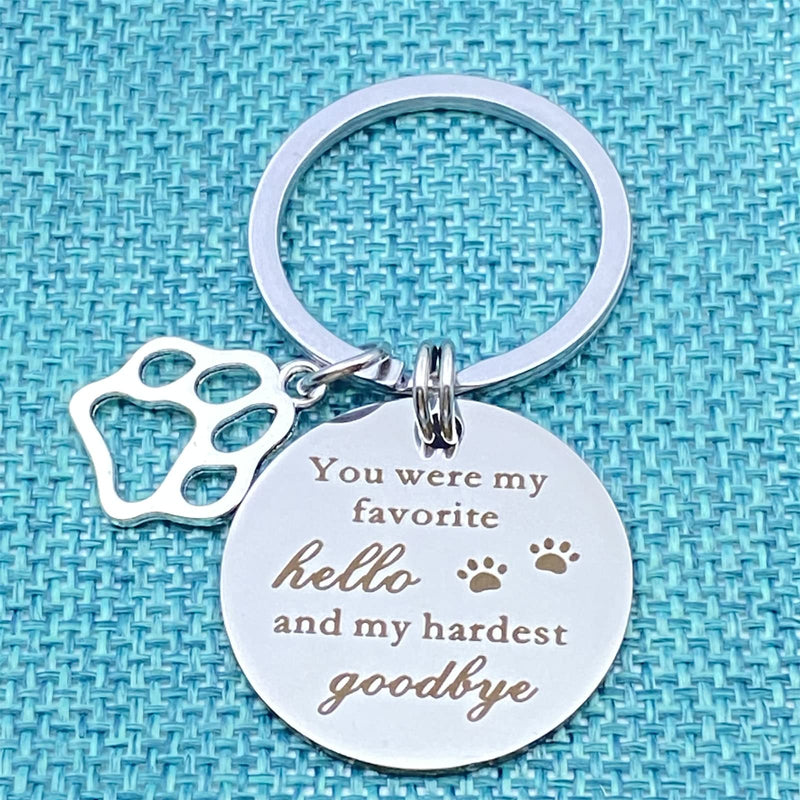 Dog Cat Memorial Gifts Remembrance Keychain Jewelry for Dog Cat Lover Family Loss of Pet Sympathy Condolences Gifts in Memory of Beloved Dog or Cat Pet Lover Owner Puppy Parent Pet Keepsake Key Ring - BeesActive Australia