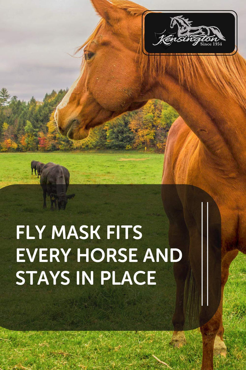 Kensington Signature Fly Mask w/Removable Nose M-Small Horse 2017 - Lavender Mint - BeesActive Australia