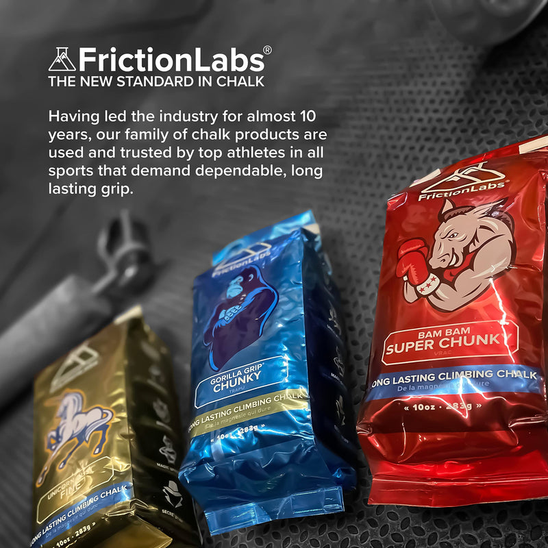 Friction Labs Premium Sports Chalk for Rock Climbing, Weight Lifting, Gymnastics, Tennis & More - Long Lasting Grip, Healthier Skin, Better Overall Performance - Endorsed by 100+ Pro Athletes 5 oz Fine Texture - Unicorn Dust - BeesActive Australia