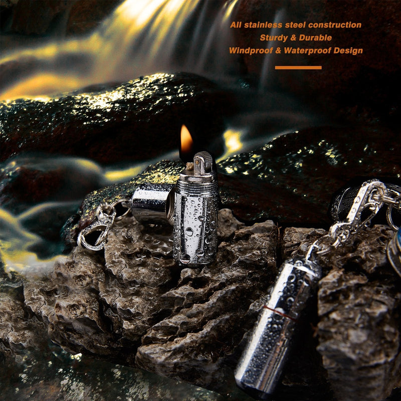 Dreambay 2 Pack Keychain Peanut Lighter EDC Mini Waterproof Lighter for Fire Starter Survival Emergency Use - BeesActive Australia