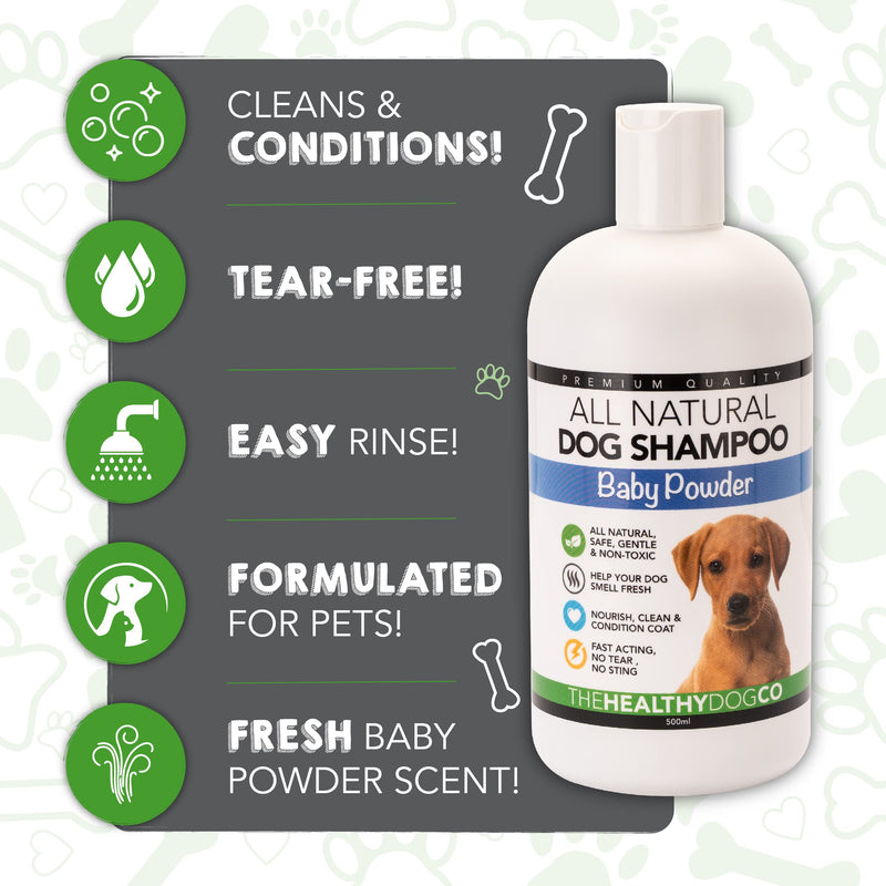The Healthy Dog Co - Dog Shampoo Baby Powder Scent - Puppy Shampoo for Puppies 8 Weeks Old - Puppy Shampoo and Conditioner - Puppy Conditioner - Puppy Wash Shampoo - Puppy Shampoo Mild - 16.9 Oz - BeesActive Australia