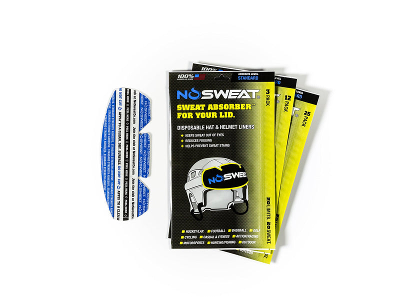 [AUSTRALIA] - No Sweat Football Helmet Liner & Sweat Absorber - Moisture Wicking Sweatband Absorbs Dripping Sweat | Prevent Sweat Stains - (Reduce Odors, Anti Smell & Scent Block) 6 Pack 