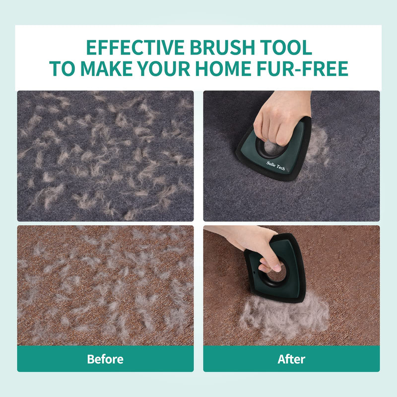 Sulie Tech Mini Pet Hair Detailer Dog Hair Remover, Cat Hair Remover, Pet Hair Remover for Auto Detailing, Couch, Furniture, Lint, Carpet Dark Green - BeesActive Australia