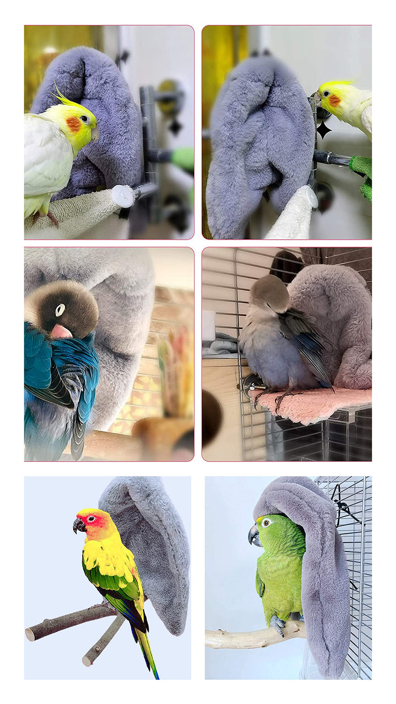 LOPERDEVE Bird Buddy Corner Fleece Bird Blanket Cozy Bird Bed Warmer Parrot House for Cage Hanging Hammock Toy for Greys Amazons Parakeet Cockatiel Conure Lovebirds Finch Canaries Medium - BeesActive Australia