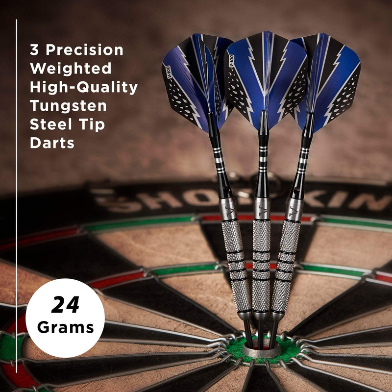 [AUSTRALIA] - Viper Cold Steel 80% Tungsten Steel Tip Darts 24 grams Five Knurled Bands 