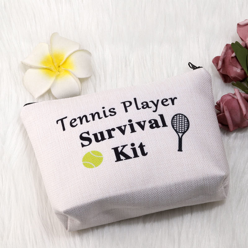 PXTIDY Tennis Player Survival Kit Tennis Makeup Bag Tennis Gift Tennis Players Cosmetic Bag Zipper Organization Pouch Tennis Girl Gift (Tennis) - BeesActive Australia