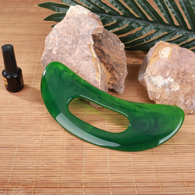 Prasacco Gua Sha Stone Large Body Gua Sha Tool Guasha Stone Tool for Full Body Men Women (Green) - BeesActive Australia