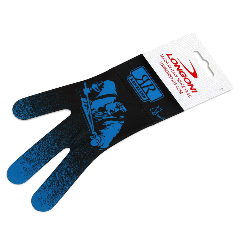 [AUSTRALIA] - Renzline Pool CUE Glove Billiard Player - Blue/Black - for Left Hand - One Size fits All 
