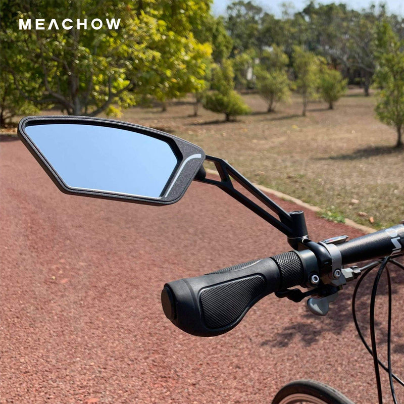 MEACHOW New Scratch Resistant Glass Lens,Handlebar Bike Mirror, Adjustable Safe Rearview Mirror, Bicycle Mirror,ME-003 - BeesActive Australia