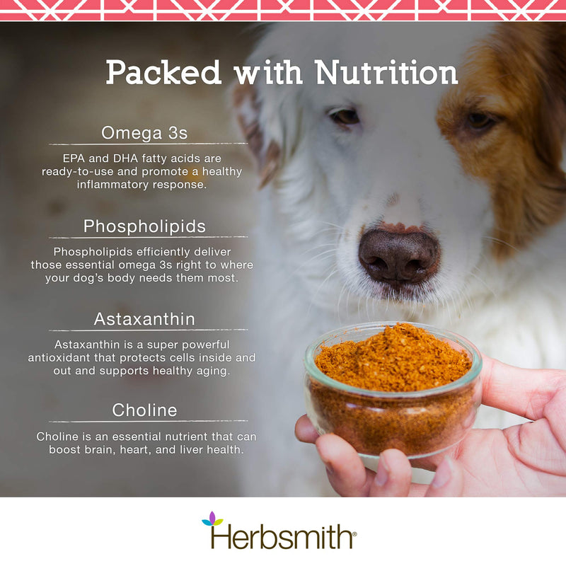 Herbsmith Pure Krill - Wild-Caught Antarctic Krill - Just 1 Ingredient - Astaxanthin for Dogs - Ready-to-Use Omega 3s 150g - BeesActive Australia