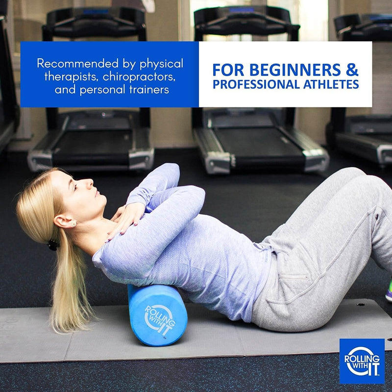 Rolling With It Foam Roller - High Density - for Exercise and Muscle Recovery - Eco-Friendly Back Roller - Select Size Below 13-18-36 inches 13 x 6 Inch - BeesActive Australia