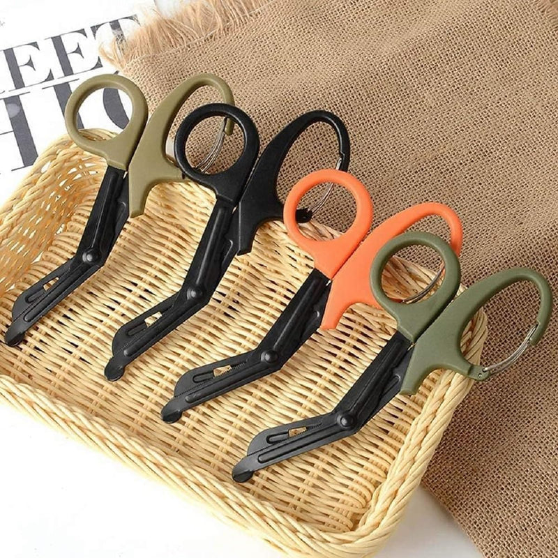 INSGB - Titanium Bandage Shears Scissors EMT and Medical Scissors, Stealth Black Coated for Nurses, Students, Emergency Room Paramedics - Perfect Nurse Scissors for First Aid, Tough Cuts (Black, 19cm) Large, 7.5 Inches - BeesActive Australia