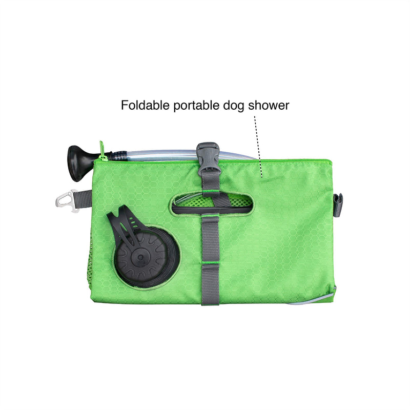 Kurgo Go Shower for Dogs, Camping Shower for Pets, Outdoor Dog Shower, Hiking, Camping, Beach Shower, Portable, Holds 6L of Water, Green - BeesActive Australia