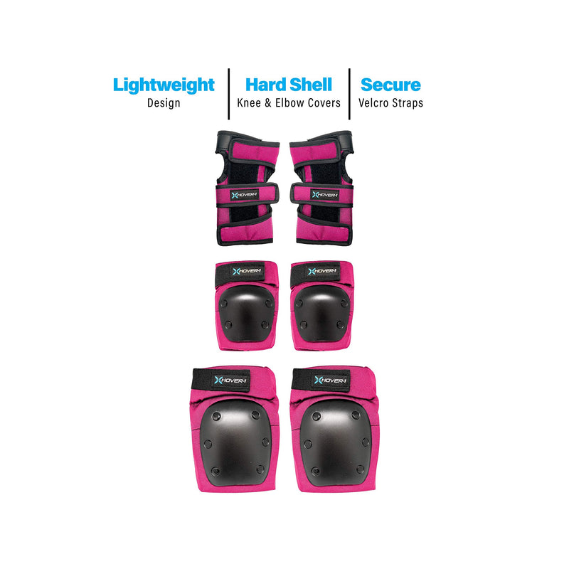 Hover-1 Protective Elbow Pads, Wrist Guards and Knee Pads Set , Pink, Large - BeesActive Australia
