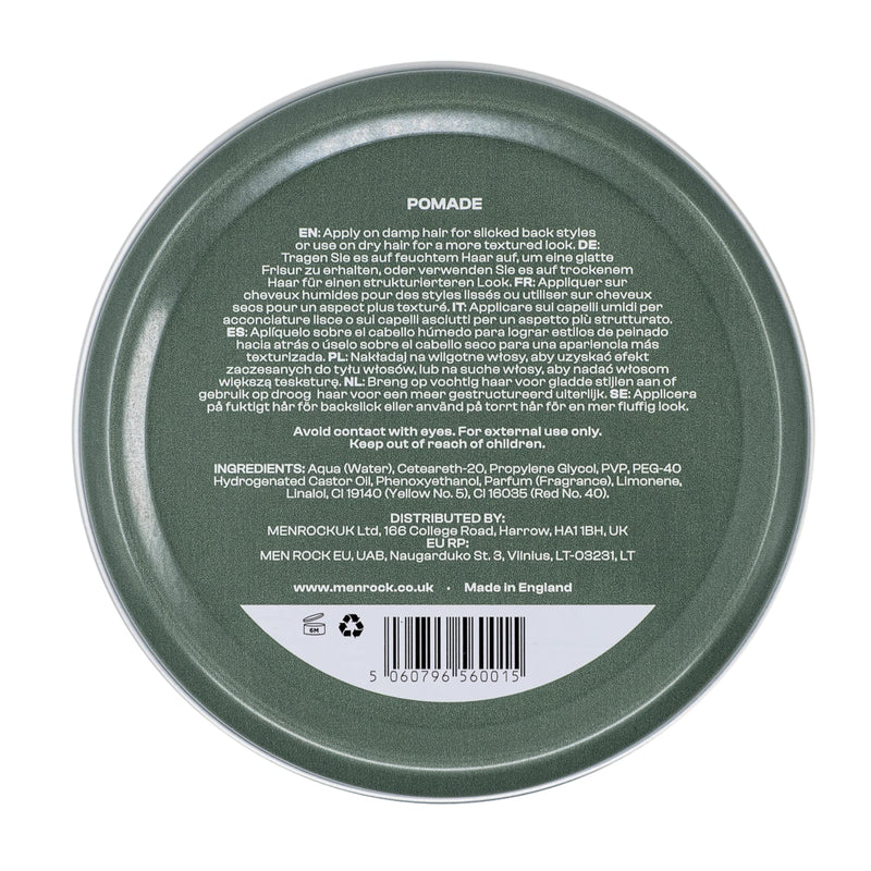 Men Rock Hair Styling Pomade, Medium Shine & High Hold Water Based Pomade, Easy to Use and Wash Out, Ideal for Men with Classy Hairstyles, 90 ml - BeesActive Australia