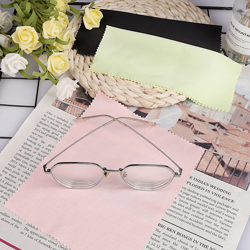 14 Pack Eyeglasses Cleaning Cloth, 7x6 inch Premium Microfiber Glasses Cleaner Cloth Glass Wipes for Laptop Camera Lenses iPad LCD Screens - BeesActive Australia