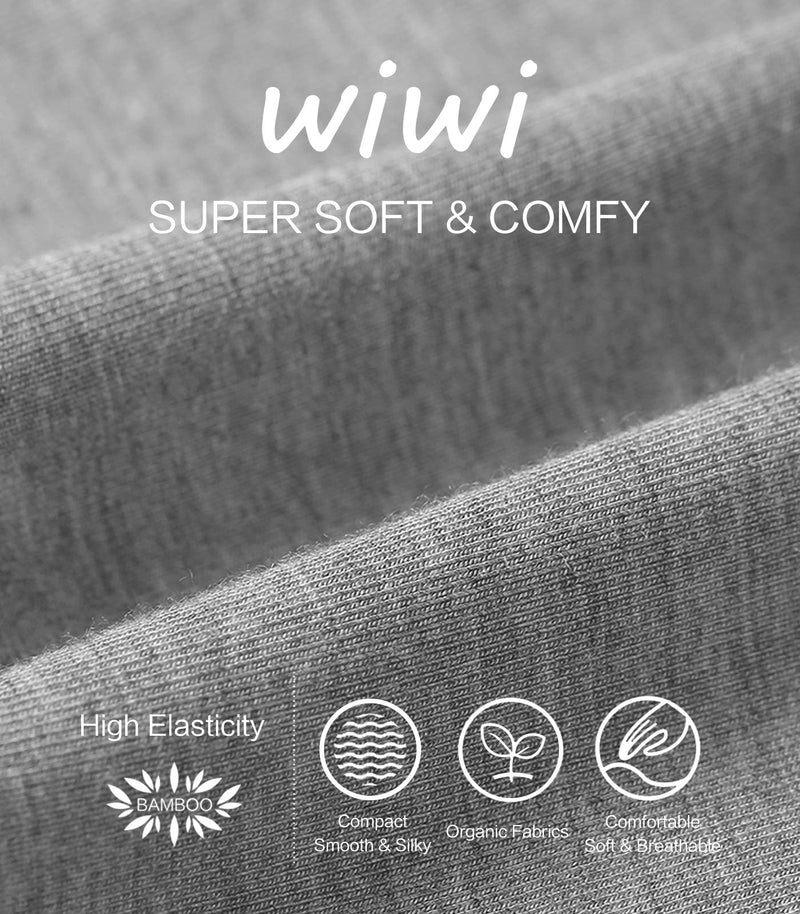 WiWi Bamboo Pajama Pants for Women Plus Size Pajamas Bottoms Wide Leg Lounge Sweatpants Soft Sleep Pant S-4X A-heather Grey 4X - BeesActive Australia