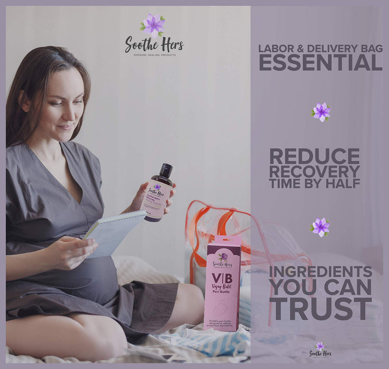 Postpartum Healing Solution by Soothe Hers | Natural Perineal Recovery & Care for Moms | Safe for Pregnancy | Labor & Delivery Bag | Birthing Prep | Baby Shower Gift | 8 oz - BeesActive Australia