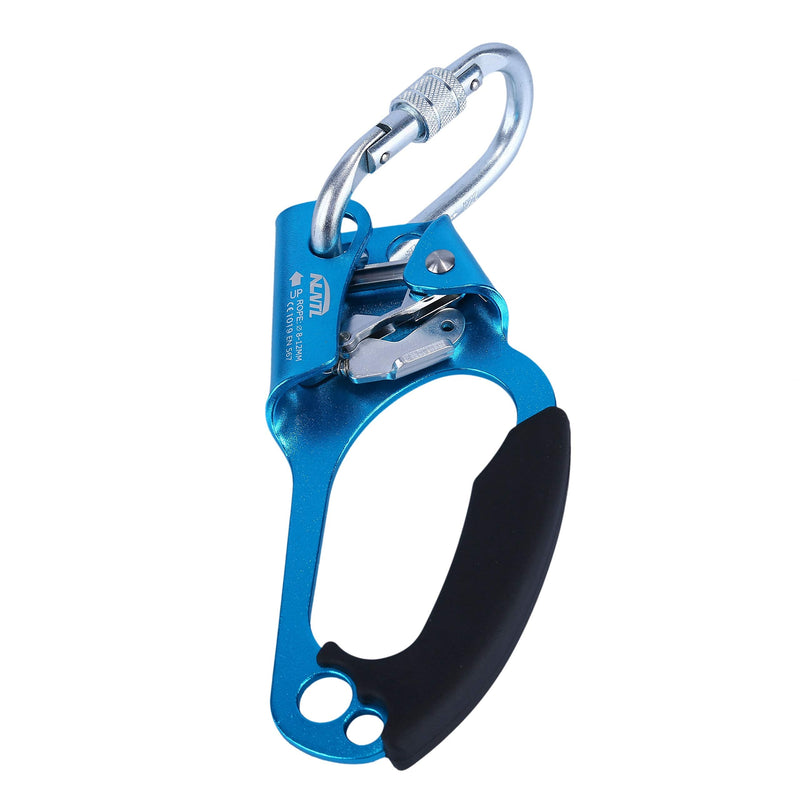 WILDKEN Climbing Hand Ascender Outdoor Mountaineering Tree Arborist Climbing Rappelling Equip Hand Ascender for 8-12MM Rope Left Right Hand Ascender Blue-Right Hand - BeesActive Australia