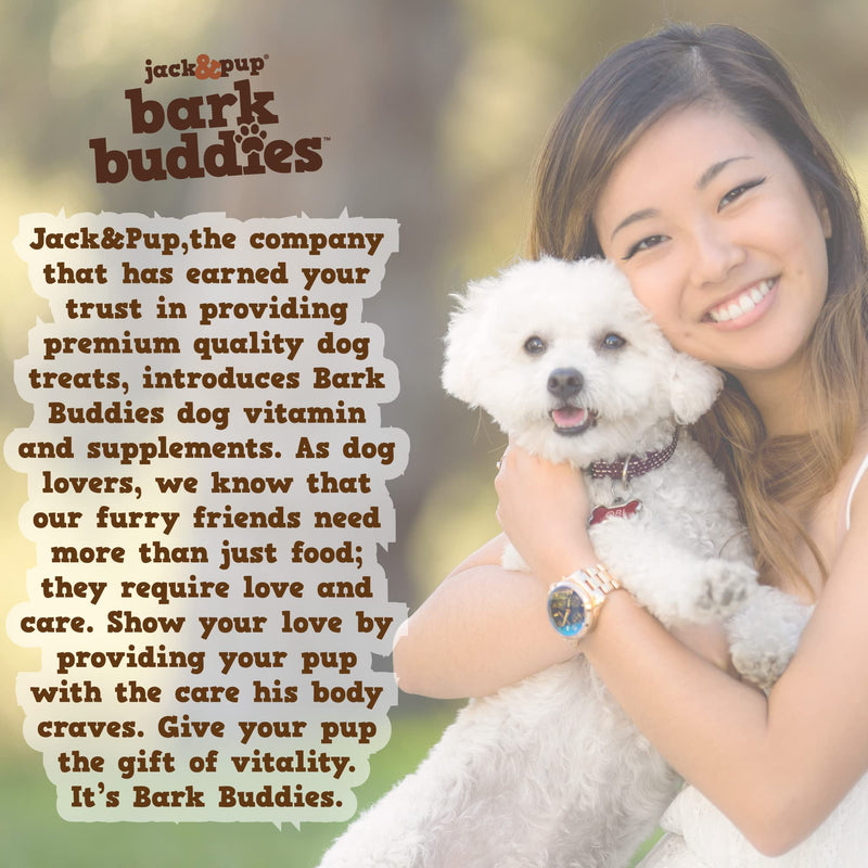 Jack&Pup Dog Vitamins and Supplements Multivitamins for Dogs - Bark Buddies Multi-Buddy Dog Multivitamins Chewable Soft Chews Puppy Vitamins and Supplements - Dog Supplements & Vitamins (60ct) - BeesActive Australia