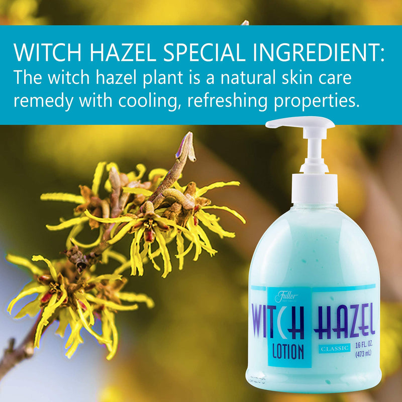 Fuller Brush Witch Hazel Lotion - Natural Moisturizing Cream For Dry Hands W/Pump - Itch Free Moisture For Dry Callous Hands - Moisturizer For Men & Women 1 Pack - BeesActive Australia