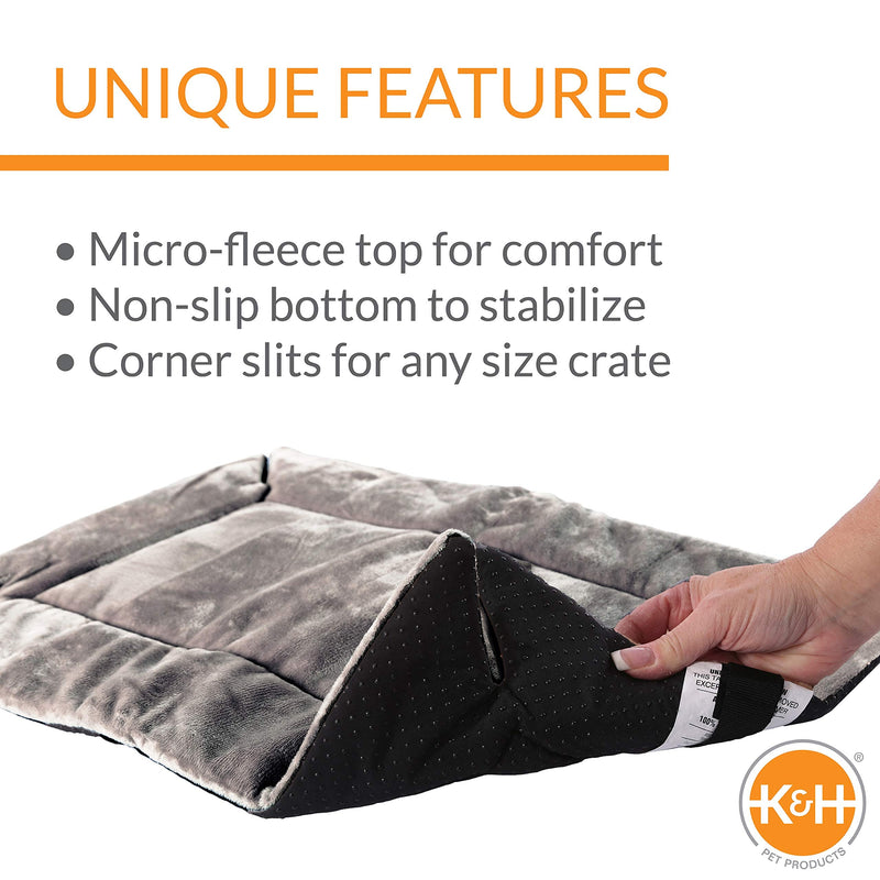 K&H Pet Products Self-Warming Crate Pad Thermal Mat Gray - Multiple Sizes Medium 21 in x 31 in Recyclable Box - BeesActive Australia