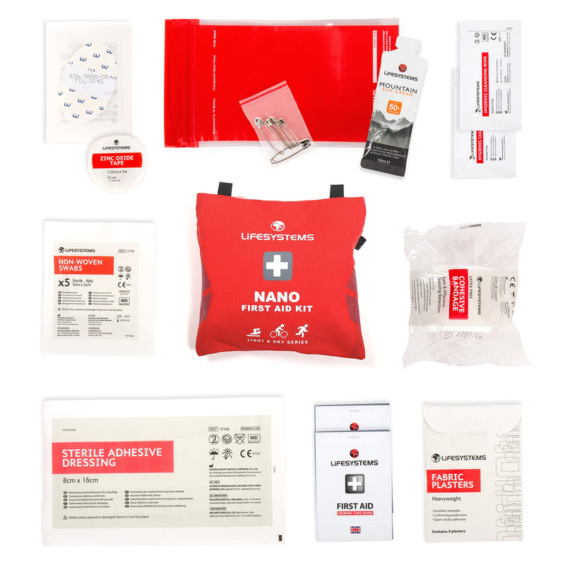Lifesystems Light And Dry Nano First Aid Kit, CE Certified Contents, Specifically Designed for Adventure, Triathlon, Sports Single - BeesActive Australia