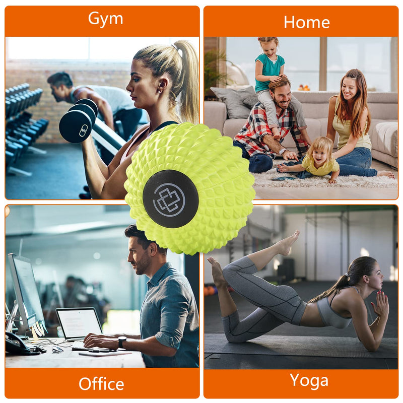 MURLIEN Massage Roller Ball, Deep Tissue Massager for Myofascial Release, Mobility Ball for Exercise and Workout Recovery, Alleviating Neck, Back, Legs, Foot or Muscle Tension - 8cm / 3.15in 8cm / 3.15 Inch Green - BeesActive Australia