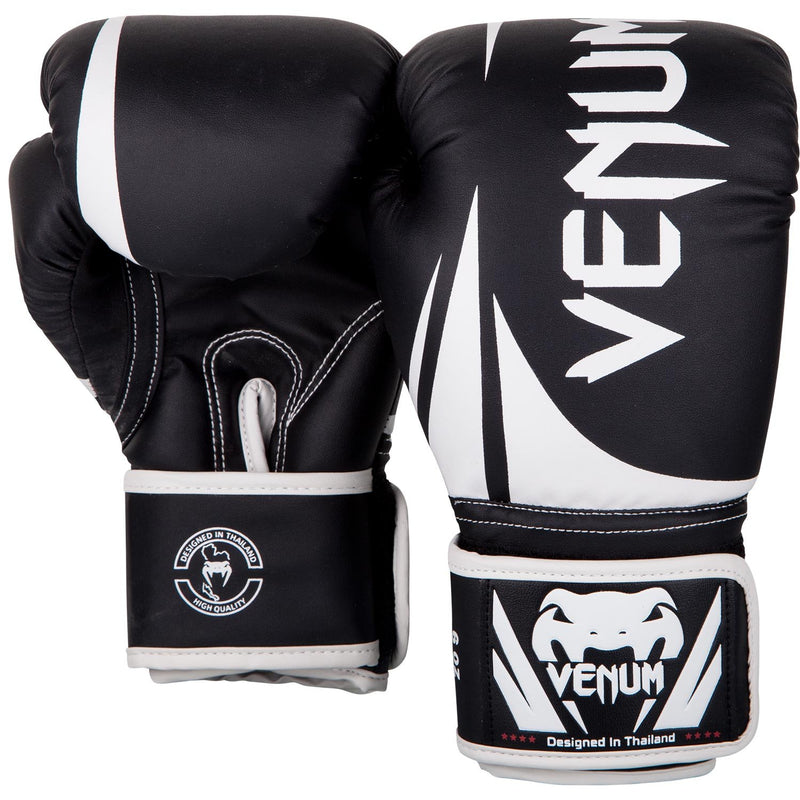 [AUSTRALIA] - Venum Challenger 2.0 Kids Boxing Gloves Black/White 4-Ounce 