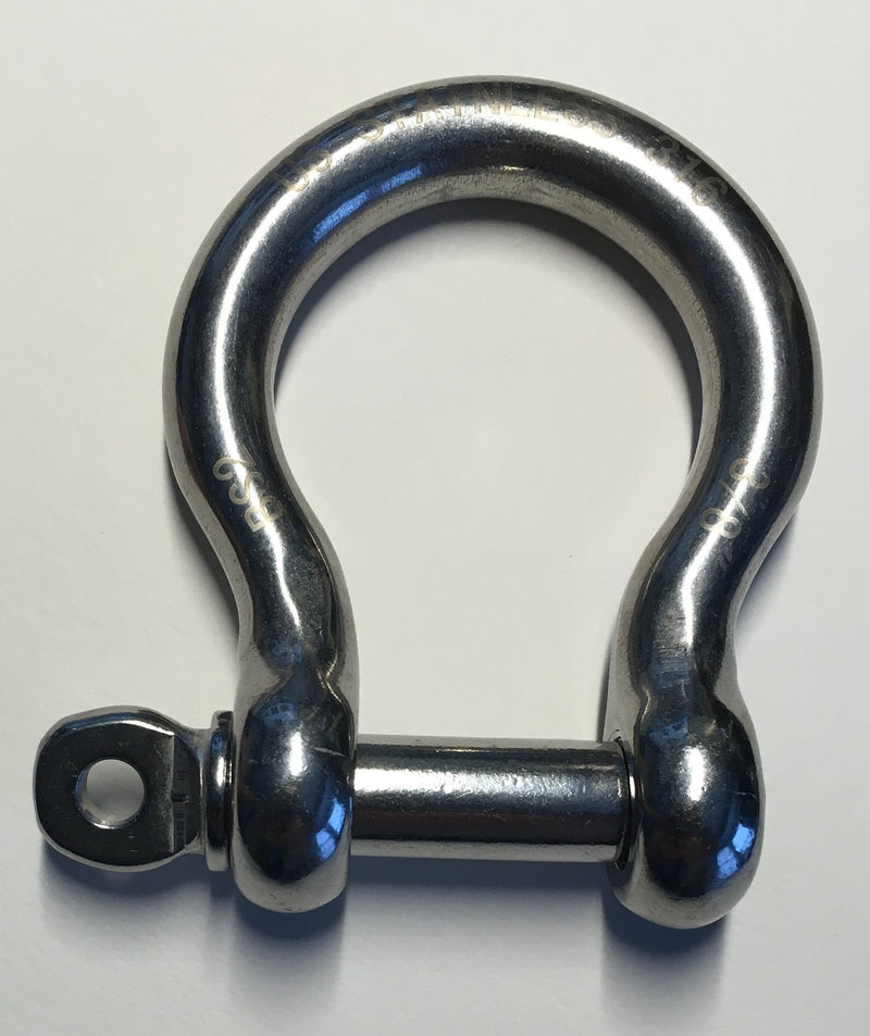 [AUSTRALIA] - 2 Pieces Stainless Steel 316 Forged Bow Shackle 3/8" (10mm) Marine Grade 