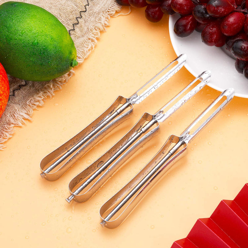 Stainless Steel Peeler Kitchen Vegetable Peeler Fruit Vegetable Peeler Rotary Peeler for Home Kitchen Carrots Potatoes Peeling Tools(5 Pieces) 5 - BeesActive Australia