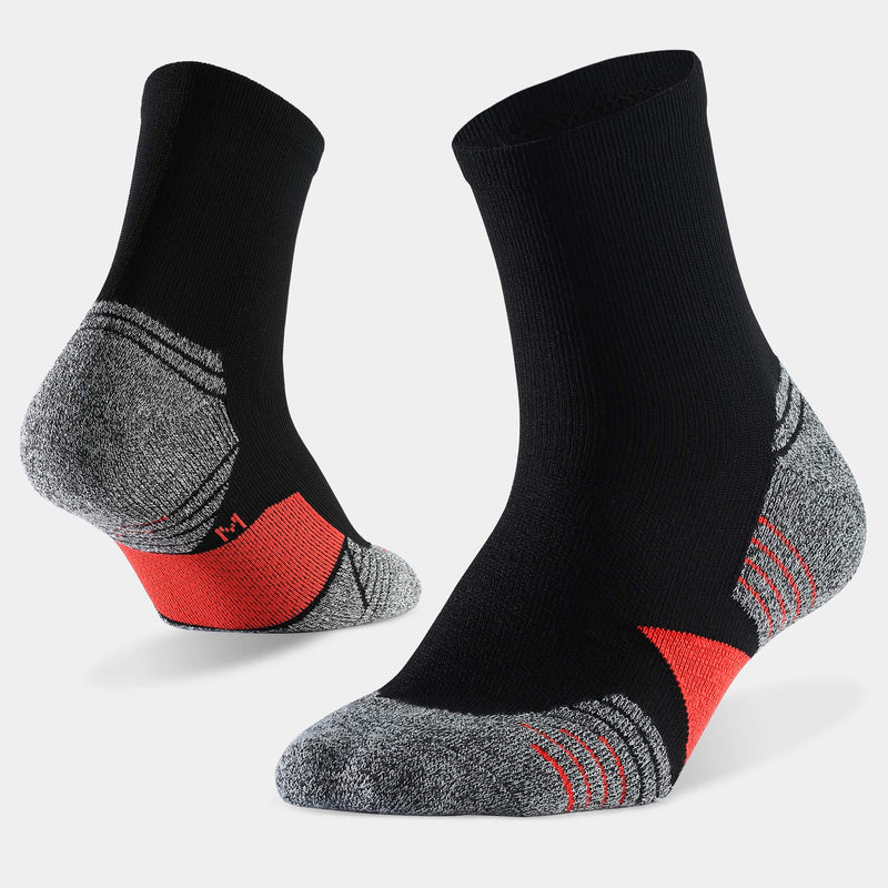 WANDER Men's Athletic Ankle Socks 6 Pairs Running Socks for Sport Low Cut Cycling Socks 6-9/10-12/12-14 6 Pairs A-black Red 12-14 - BeesActive Australia