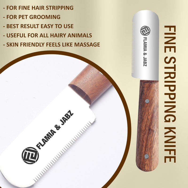 FLAMIA & JABZ Professional Stripping Knife, 3 inch Stainless Steel Blade with Wooden Handle - Right Handed Tool 3 Piece Pack Natural wood - BeesActive Australia